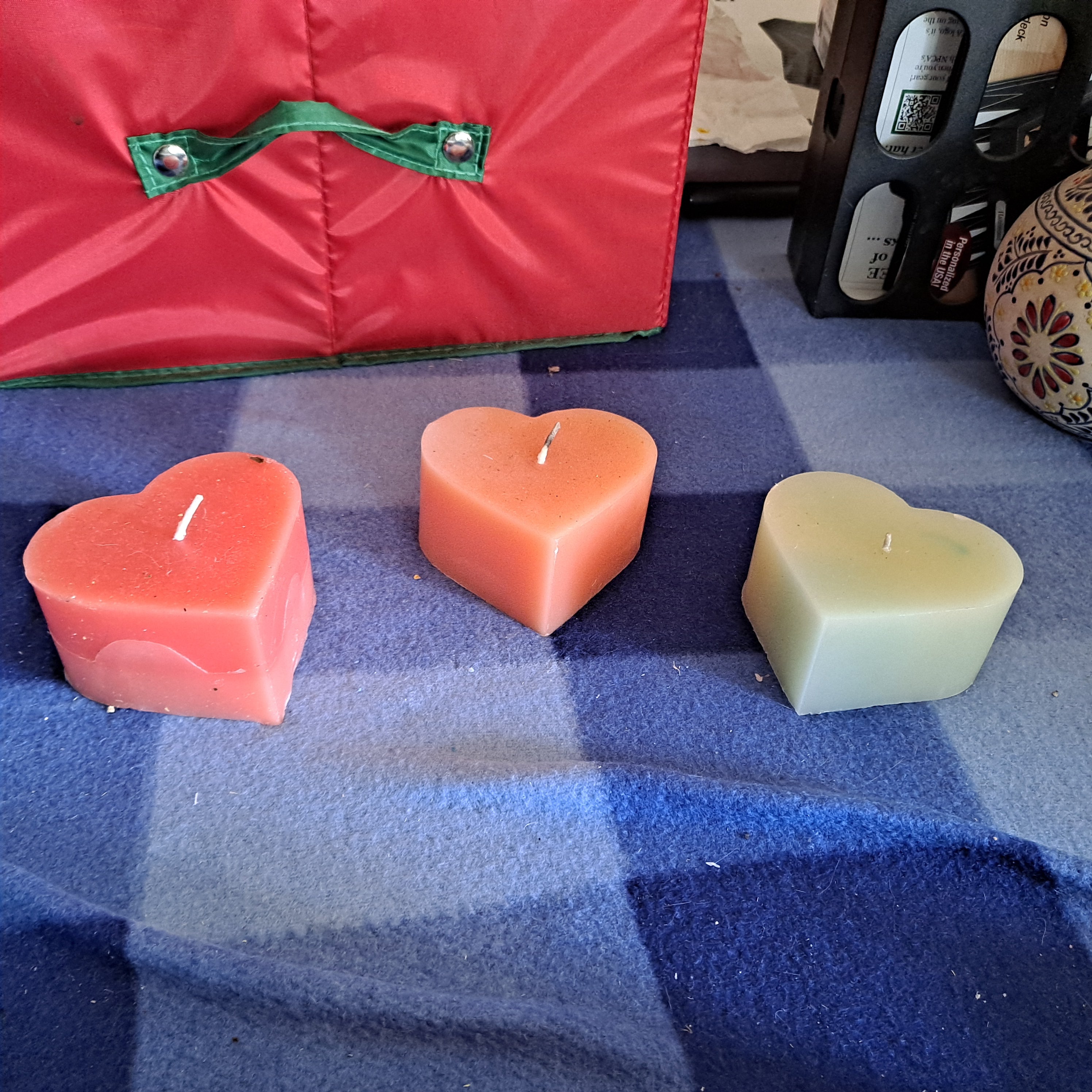 Heart Beeswax Set of 3 Coconut