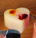 Heart Beeswax Red Swirl Yellow Coconut