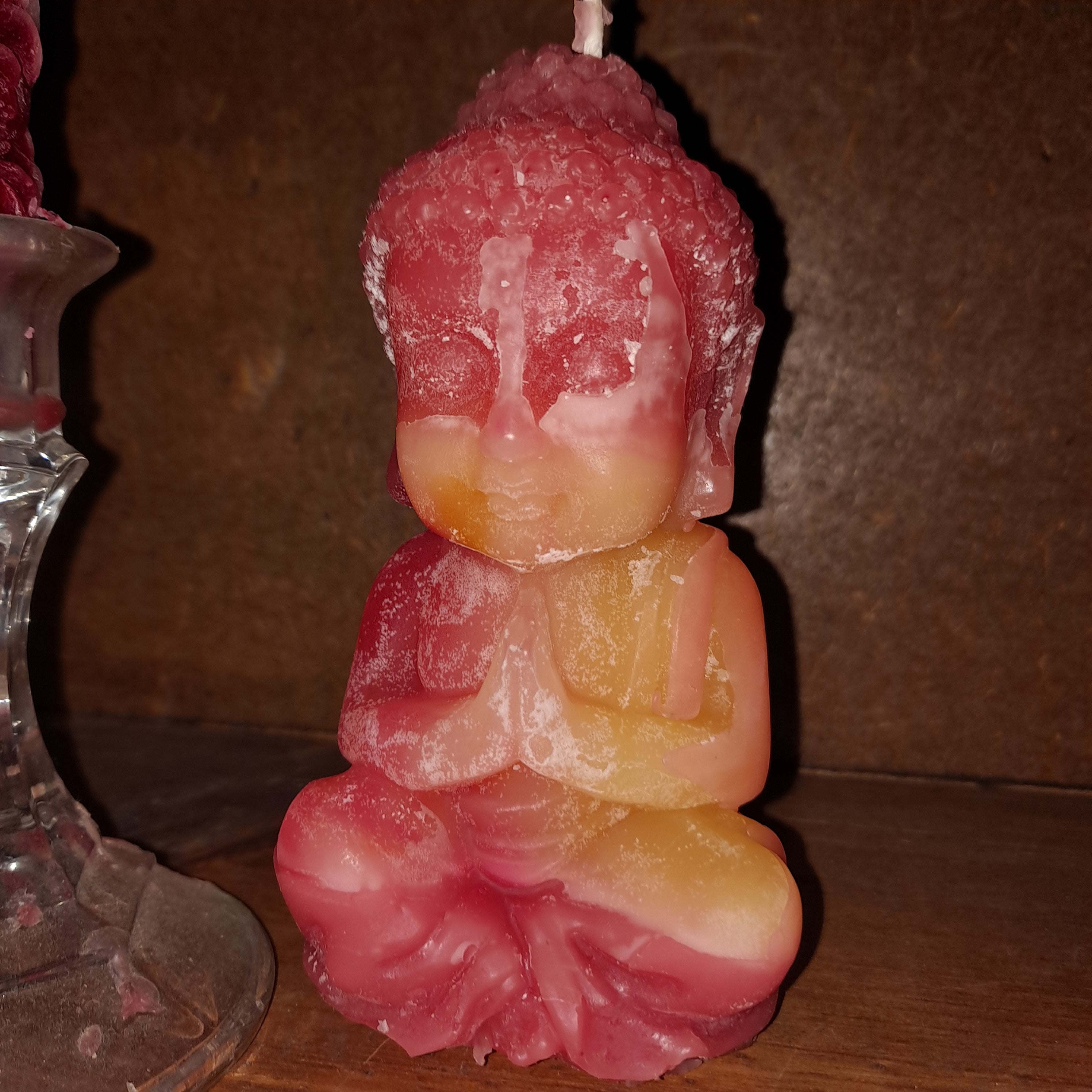 Orange Buddha Beeswax Candle